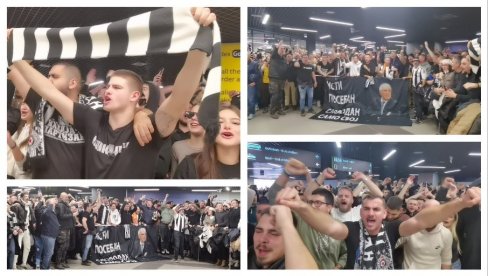 BEOGRAD OVO NE PAMTI: Grobari napravili doček na aerodromu Nikola Tesla za Željka Obradovića (VIDEO)