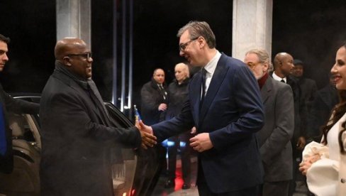 VUČIĆ UGOSTIO PREDSEDNIKA KONGA NA VEČERI: Mnogo volimo vašu zemlju, veoma cenimo vas kao hrabrog čoveka (FOTO)