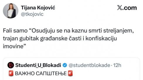 HOĆETE DA NAS STRELJATE?! Krenuo napad opozicije i Đilasovaca na plenumaše - Dojučerašnji pajtosi im poručuju da lažu!