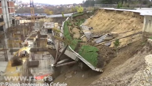 NALOŽENA HITNA SANACIJA: Zbog obrušavanja potpornog zida na gradilištu u Kragujevcu