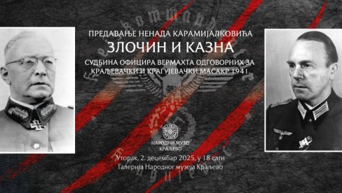 ZLOČIN I KAZNA: Predavanje posvećeno masovnim streljanjima u Kraljevu i Kragujevcu