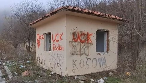 NA KOSMETU NIŠTA NOVO: Grafiti tzv. OVK osvanuli na magistralnom putu Priština-Raška