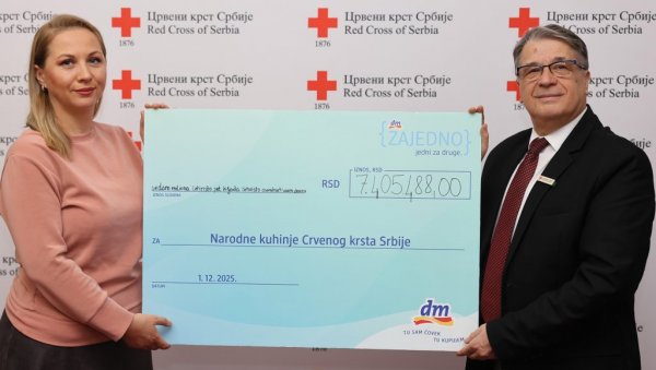 ЈОШ ЈЕДАН GIVING FRIDAY ОБЕЛЕЖЕН СОЛИДАРНОШЋУ: Дм донирао преко седам милиона динара Народним кухињама Црвеног крста Србије