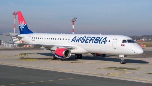 JOŠ JEDAN AVION U BOJAMA ER SRBIJE: Stigao novi embraer