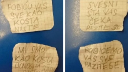 POBIĆEMO VAS SVE, PAZITE SE! Učenik ostavio uznemirujuće cedulje, škola odmah reagovala, policija je uključena