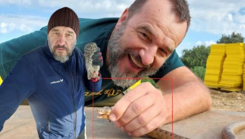 ДРЖИ ЗМИЈУ У РУЦИ: Ненад Јездић показао имање у селу код Ваљева (ФОТО)