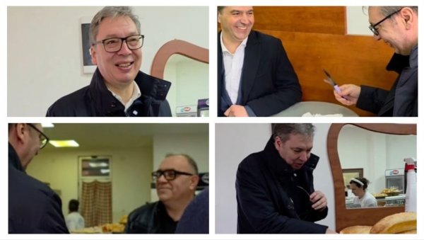 ЧОВЕК СЕ ИЗ НИША УВЕК ВРАТИ СА ПАР КИЛОГРАМА ВИШКА! Председник у Нишу пробао бурек код чувеног Брашка (ВИДЕО)