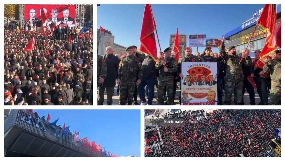 СА БИНЕ ПСОВАЛИ СРБИМА МАЈКУ: Још један пир терориста Шиптара у Скопљу - Окупирали центар (ФОТО)