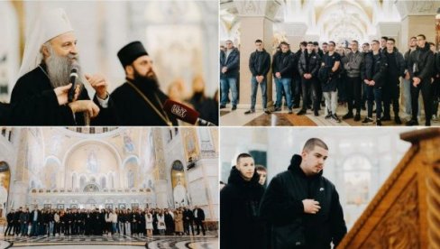 ПАТРИЈАРХ ПОРФИРИЈЕ БЛАГОСЛОВИО УЧЕНИКЕ ТЕХНИЧКЕ ШКОЛЕ НИКОЛА ТЕСЛА ИЗ ВУКОВАРА: Ђаци у посети Србији (ФОТО)