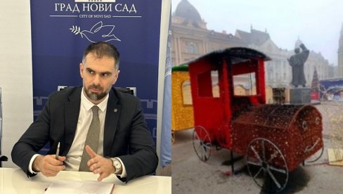 ОВО ЈЕ ДИРЕКТАН АТАК НА НОВОСАДСКУ ТОЛЕРАНЦИЈУ Мићин најоштрије осудио паљење возића на Тргу слободе (ФОТО)