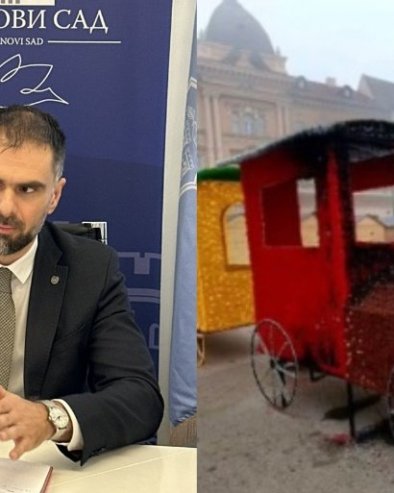 ОВО ЈЕ ДИРЕКТАН АТАК НА НОВОСАДСКУ ТОЛЕРАНЦИЈУ Мићин најоштрије осудио паљење возића на Тргу слободе (ФОТО)