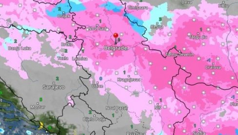 (RADARSKI SNIMCI) BEOGRAD NA UDAR VREMENSKIH NEPOGODAU: Pogledajte kako će se hladne mase stapati u jednu i gde će padati 48 sati (FOTO)