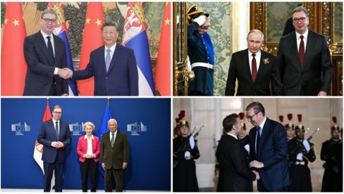 NI RUSKI, NI AMERIČKI, VEĆ SRPSKI PREDSEDNIK Dok blokaderi ruše i maštaju o izolaciji, Vučić diplomatskom ofanzivom radi za građane Srbije