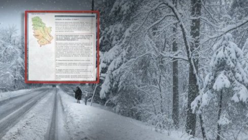 SRBIJA NA UDARU SNEGA Hitno se oglasio RHMZ: Ovi delovi zemlje će najviše biti pogođeni (FOTO)