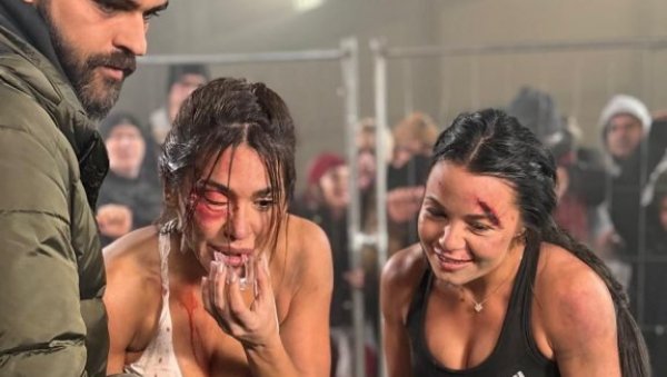 СНИМАЛА САМ ПОД ТЕМПЕРАТУРОМ: Марина Висковић у споту за нову песму бори се за живот (ФОТО)