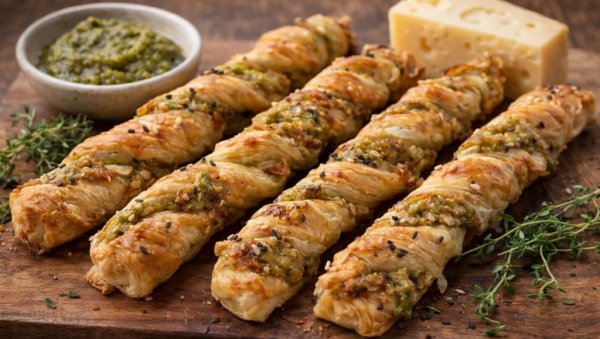 ШТАПИЋИ ОД ЛИСНАТОГ ТЕСТА СА ПЕСТОМ И СИРОМ: Хрскаво, мирисно и неодољиво једноставно!