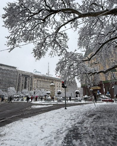 БЕОГРАД ЗАВЕЈАН, СНЕГ НЕ ПРЕСТАЈЕ ДА ПАДА: Погледајте како изгледају улице (ВИДЕО)