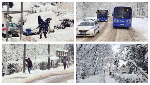 СРБИЈА ПОД СНЕГОМ И ЛЕДОМ РХМЗ саопштио: Умерен снег у Београду, Ваљеву, Смедервској Паланци, на југу Србије ледена киша