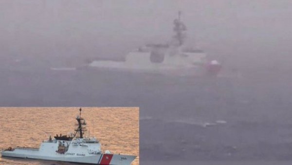 УЗБУНА НА АТЛАНТИКУ: Русија хитно послала ратне бродове и подморницу да заштите танкер који бежи пред Американцима!