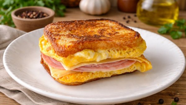 БРЗИ ТОСТ СА ЈАЈИМА, ШУНКОМ И СИРОМ: Брз, једноставан и готов за неколико минута