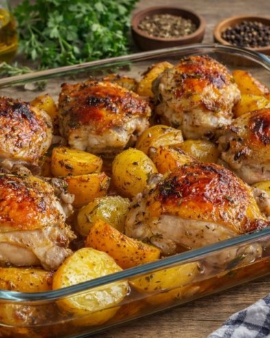 ПЕЧЕНИ БАТАЦИ СА КРОМПИРОМ: Класичан домаћи ручак!