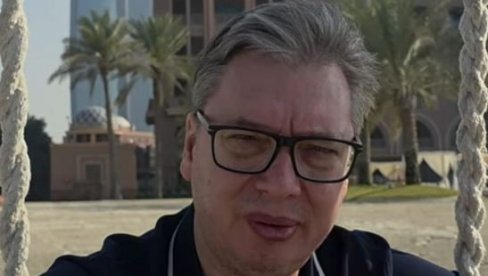 ВУЧИЋ УПУТИО ВАЖНУ ПОРУКУ: Обартио се грађанима из Абу Дабија (ВИДЕО)