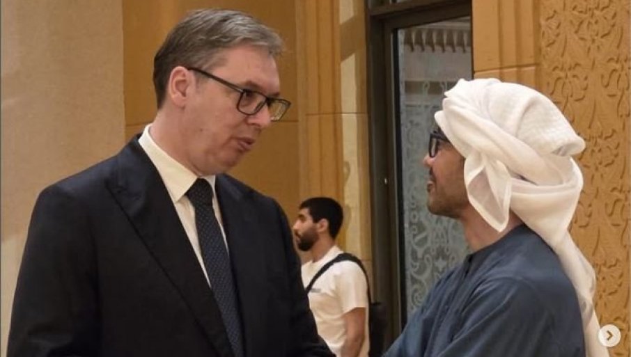 ВУЧИЋ СА ПОТПРЕДСЕДНИКОМ ВЛАДЕ И ШЕФОМ ДИПЛОМАТИЈЕ УЕА: Разговарали смо о јачању партнерства, посебно у енергетици и инвестицијама