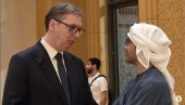 VUČIĆ SA POTPREDSEDNIKOM VLADE I ŠEFOM DIPLOMATIJE UEA: Razgovarali smo o jačanju partnerstva, posebno u energetici i investicijama