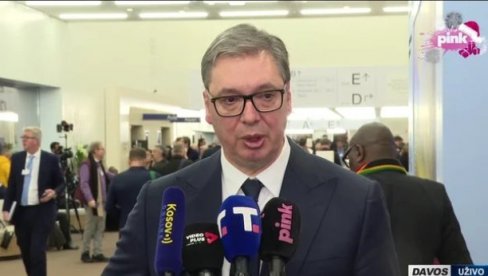 VUČIĆ IZ DAVOSA O CARINAMA: Veliki se prepucavaju, mi mali stradamo, čeka se govor Trampa