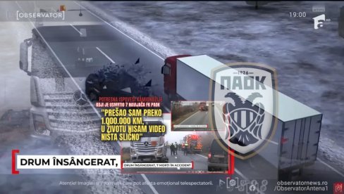 ПОТРЕСНО Исповест камионџије који је ударио 7 навијача ФК ПАОК: Прешао сам 1.000.000 км, у животу нисам видео ништа слично