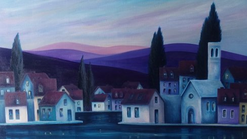 КУЋЕ У КОЈИМА ЖИВЕ СРЕЋНИ ЉУДИ: Радови сликарке Љупке Диздар у галерији Сингидунум