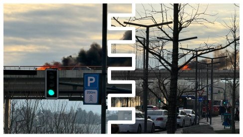 NA GAZELI U SMERU KA NIŠU GORI KOMBI:  Obustavljen je saobraćaj