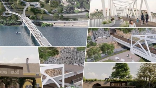 ДУГ 450, ШИРОК 12, А НА СРЕДИНИ МЕСТО ЗА ОДМОР: Овако ће изгледати 5. новосадски мост за пешаке и бициклисте (ФОТО)