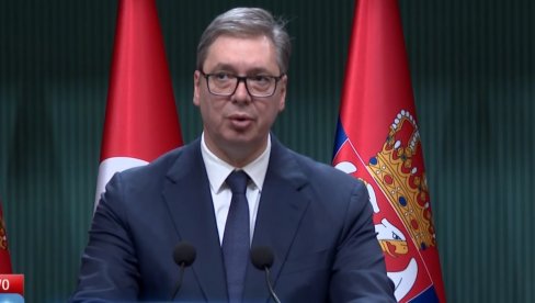 VUČIĆ SE OBRAĆA: Predsednik nakon sastanka sa Erdoganom (FOTO/VIDEO)