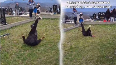 СРАМОТА НА ЗАДУШНИЦЕ: Шта је мушкарац радио на гробљу - снимак је шокирао целу Србију (ВИДЕО)