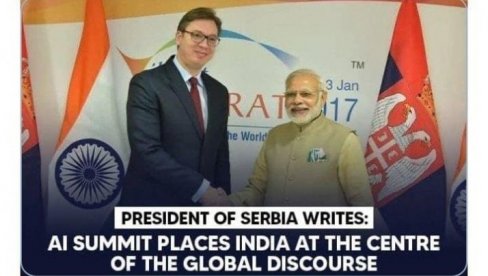 MODI PODELIO VUČIĆEV AUTORSKI TEKST: Premijer Indije ga objavio na sopstvenoj aplikaciji