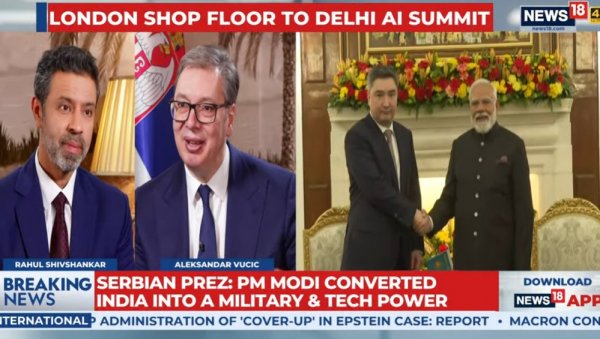 МОДИ ЈЕ ИЗРАЗИО ЖЕЉУ ЗА ДУБЉОМ САРАДЊОМ Вучић: Има много производа које можемо да извозимо и увозимо у Индију