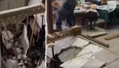 UŽAS U KAFANI: Propali kroz pod - goste za 4 stola progutala rupa koja se iznenada otvorila (VIDEO)