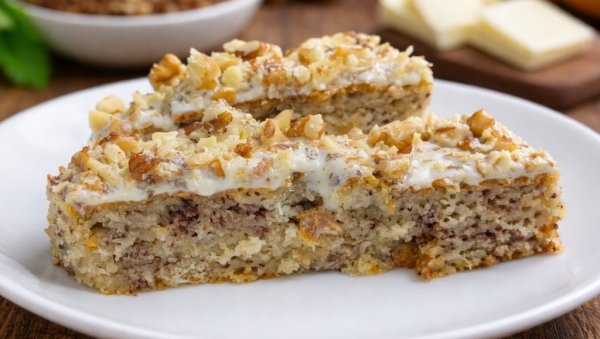 ПОСНИ КОЛАЧ СА БАНАНОМ И БЕЛОМ ЧОКОЛАДОМ: Мекан, сочан и неодољив