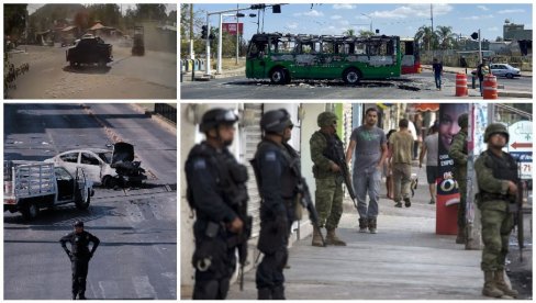МЕКСИКО НА ИВИЦИ РАТА: После смрти вође CJNG ‘Ел Менча’ картели пале градове и блокирају аеродроме (ВИДЕО)