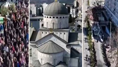 ВЕЛИЧАНСТВЕНА ЛИТИЈА УЛИЦАМА ПОДГОРИЦЕ: Реке верника у славу Светог Симеона Мироточивог
