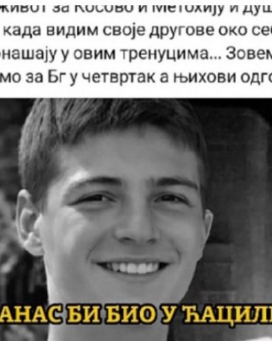 МОНСТРУОЗНА АНАРХИСТИЧКА ВЕШТИЦА СЕ ИЖИВЉАВА АНД ТРАГЕДИЈОМ КОСОВСКОГ МЛАДИЋА! Једном објавом згазила сећање на Зорана Вујовића