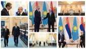 ВУЧИЋ НАКОН САСТАНКА У АСТАНИ: Величанствени дочек који ми је приредио председник Токајев  (ВИДЕО)