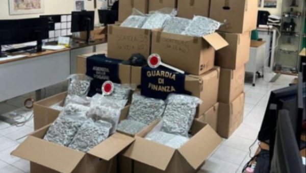 НАРКОДИЛЕРИ НАМАЗАЛИ СЕНФОМ ДРОГУ ДА ПРЕВАРЕ ПСЕ! Заплењено 350 килограма дроге у Италији