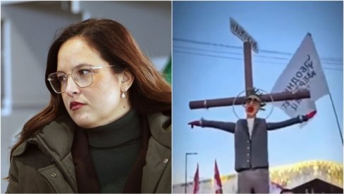 JEDINO ŠTO IH POKREĆE JESTE MRŽNJA PREMA VUČIĆU Ministarka Pavkov oštro reagovala na sramni transparent na blokaderskom skupu u Nišu