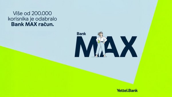 200.000 РАЗЛОГА ЗА СЛАВЉЕ: Yettel bank прославља 200.000 Bank MAX корисника
