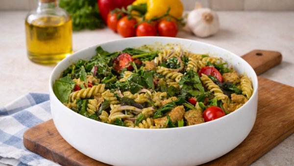 ТЕСТЕНИНА САЛАТА СА ПИЛЕТИНОМ: Брз и укусан ручак