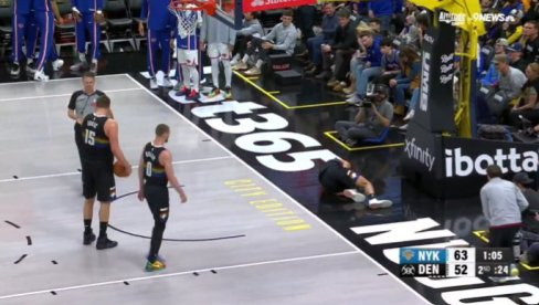 БОЛИ ВИШЕ ОД ТЕШКОГ ПОРАЗА: Овако се Џамал Мареј повредио и то након контакта са Јокићем (ВИДЕО)