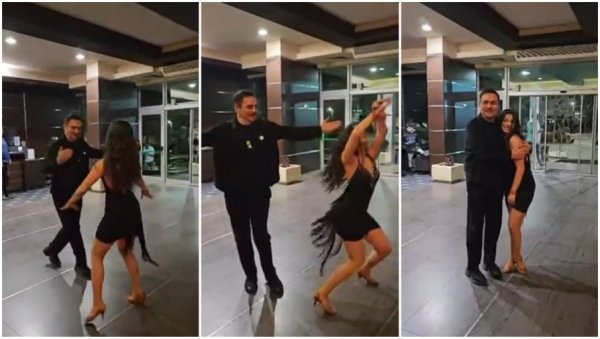 ЗАИГРАО ПРЕД КОНЦЕРТ: Драган Којић Кеба као прaви плесач заплесао на подијуму са првакињом из Бугарске (ФОТО)