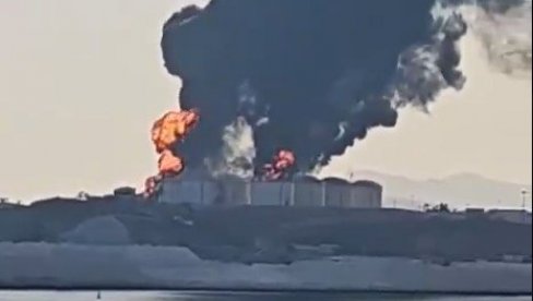 IRAN NASTAVLJA DA UNIŠTAVA ENERGENTE ŠIROM ZALIVA: Pogodio skladište nafte u Omanu (VIDEO)